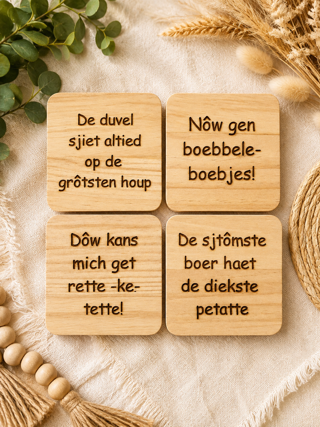 Onderzetters Tegels dialect