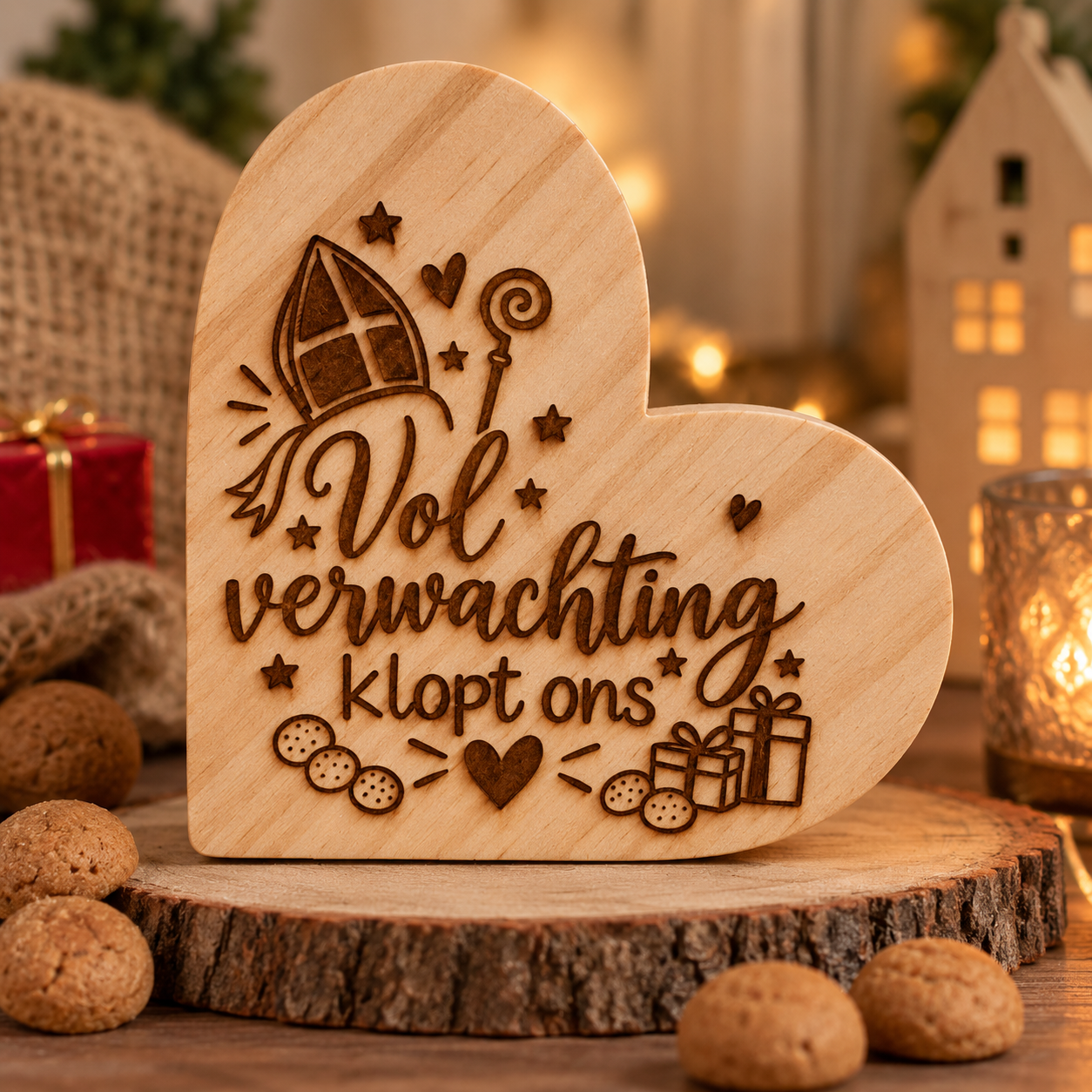 Houten hart Sinterklaas