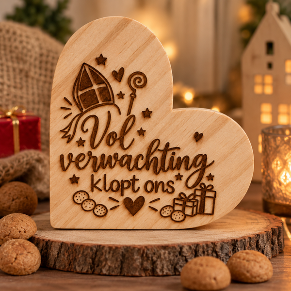 Houten hart Sinterklaas