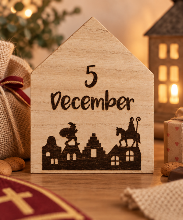 Houten sinterklaashuisjes