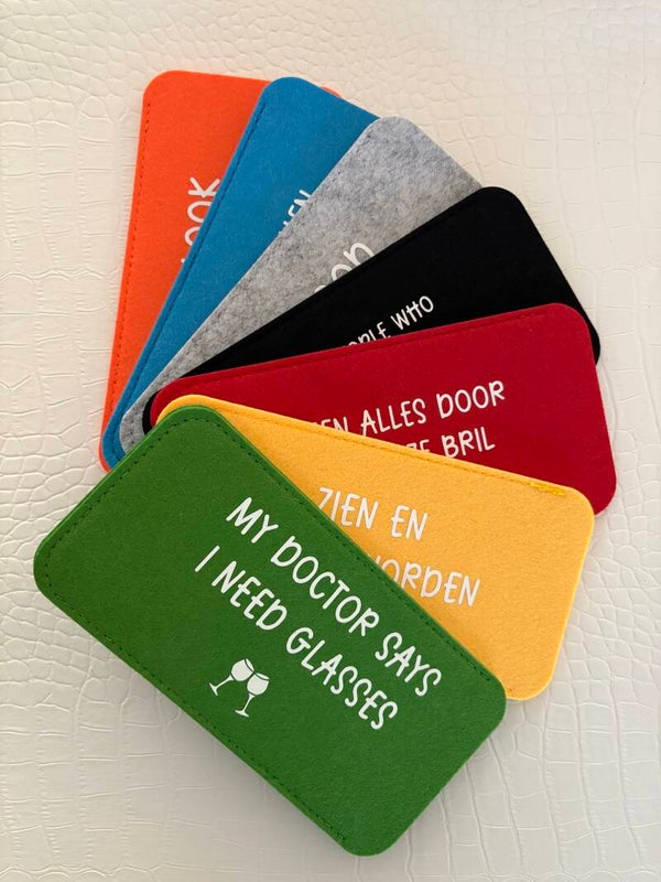 Brilhoesjes met tekst