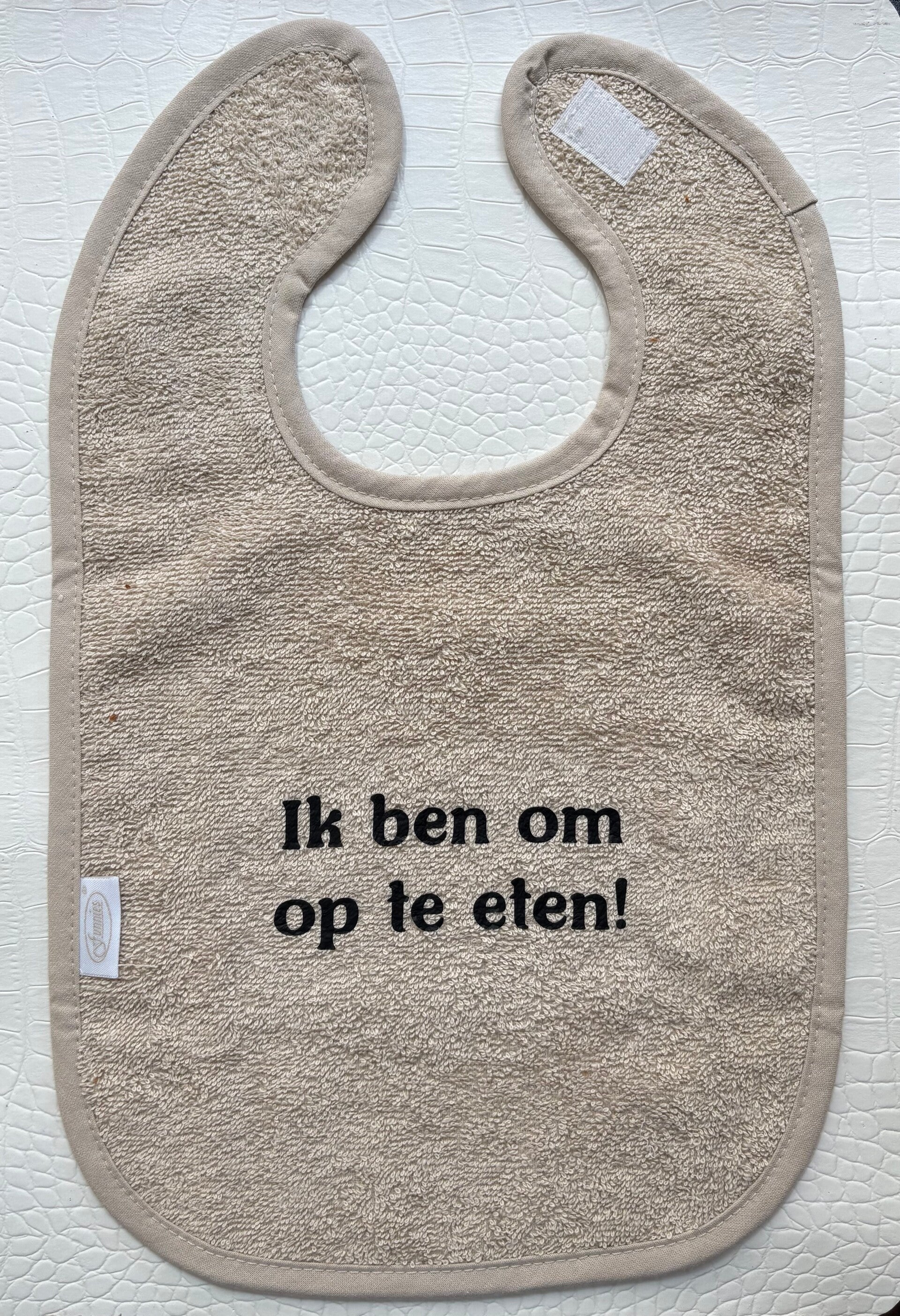 Slabbetje met tekst