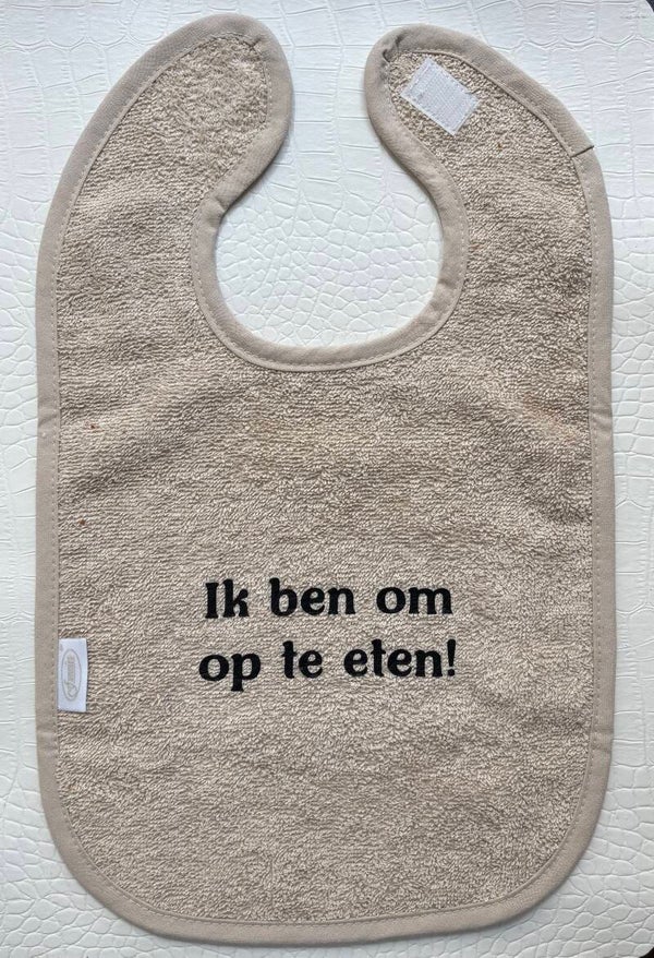 Slabbetje met tekst