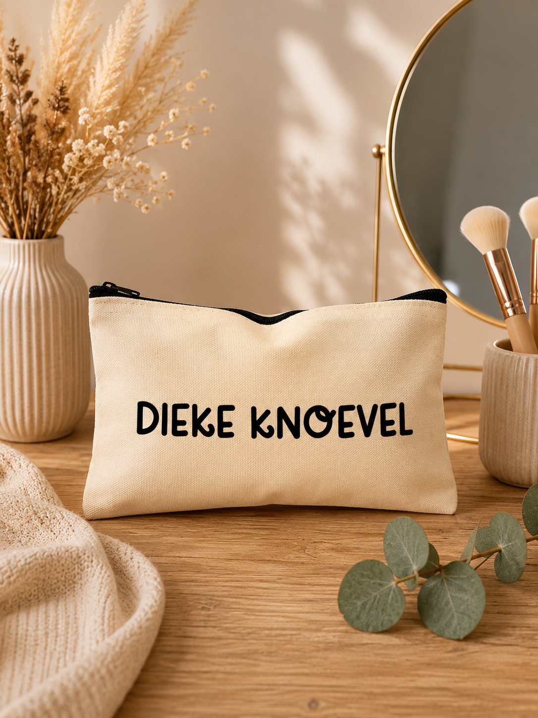 Leuke toilet/make-up tasjes met tekst