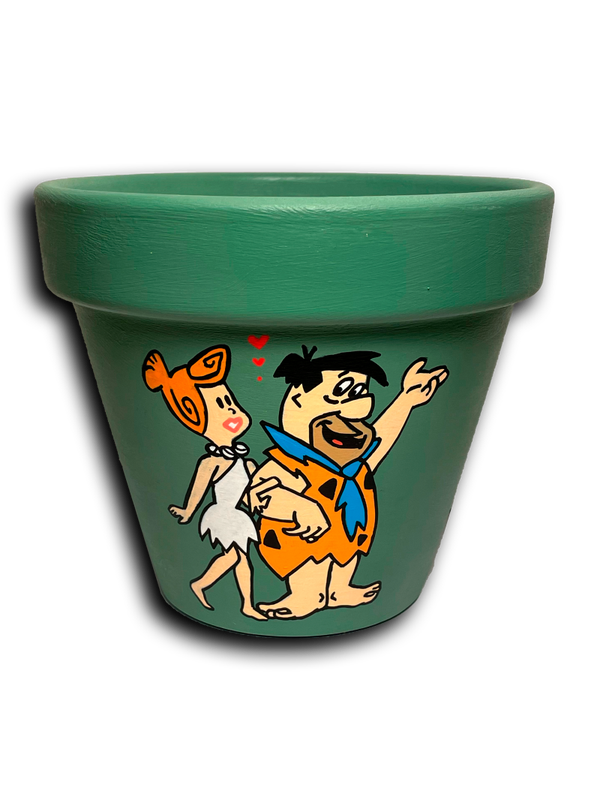 Maceta Los Picapiedra (Pedro y Vilma)