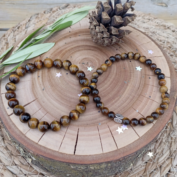 🌿Bracelet en oeil de tigre. Protection- ancrage- peps 🌿