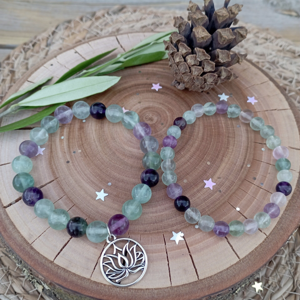 🌿Bracelet en fluorine: Concentration-étude-mémoire 🌿