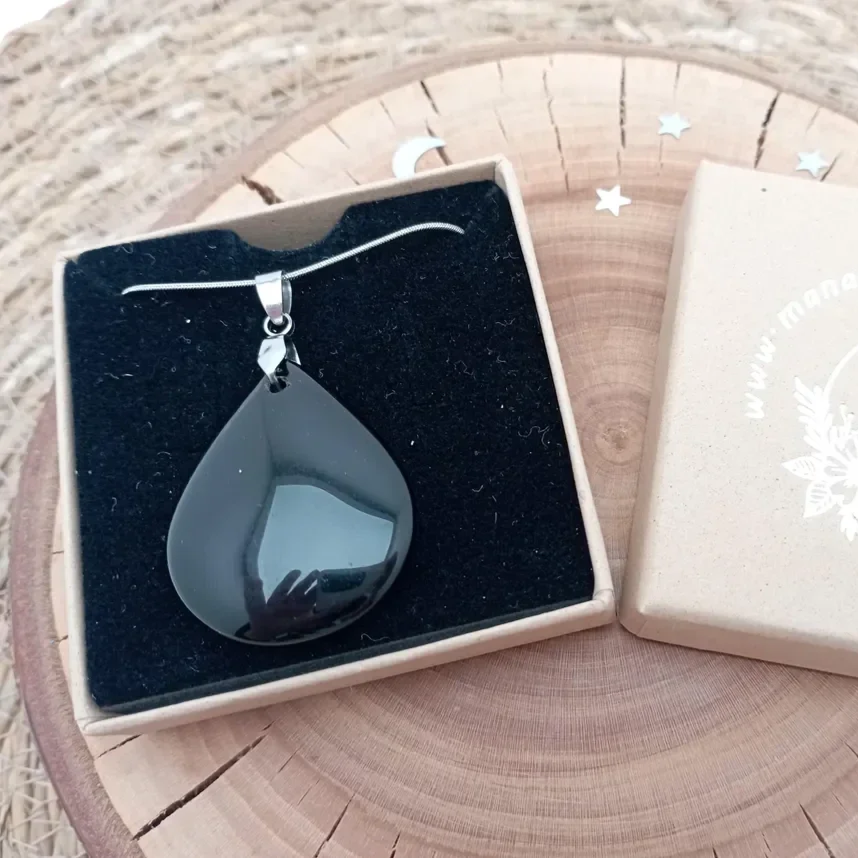 ✨ Pendentif Obsidienne Noire. Protection, Libération et Bouclier énergétique