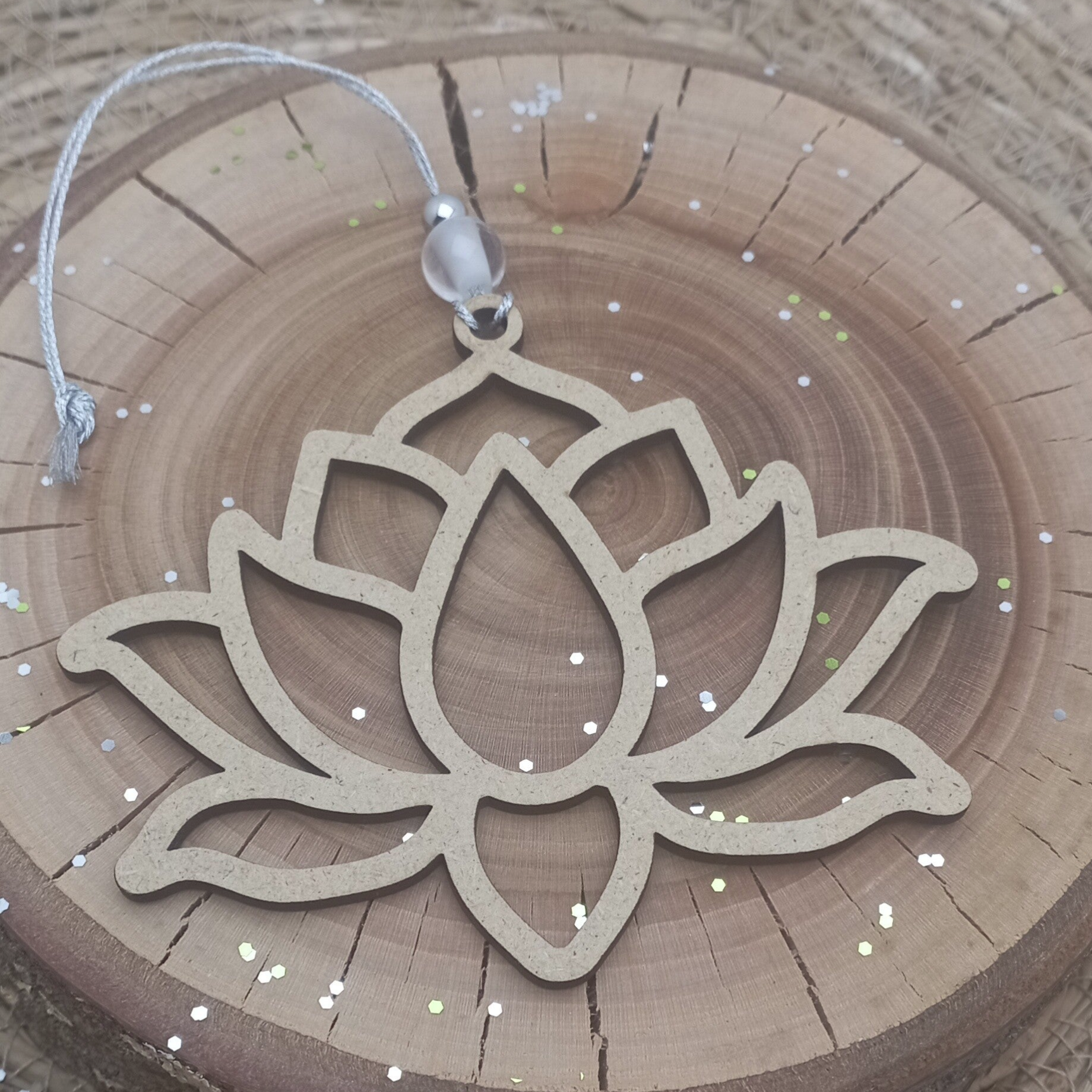 🌿 Suspension en bois & pierre naturelle. 5 formes au choix 🌿