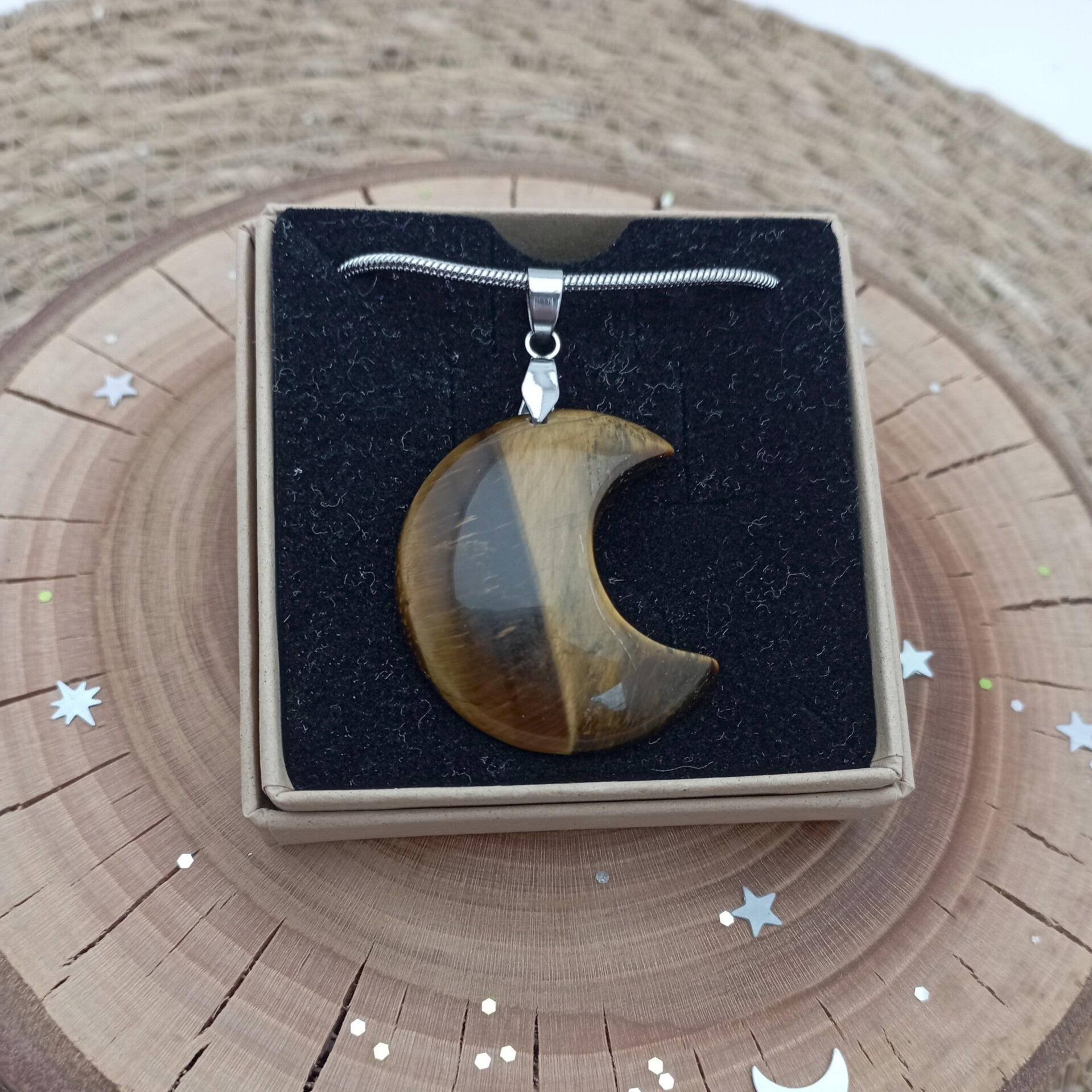 ✨ Pendentif en oeil de tigre. Protection, ancrage et peps