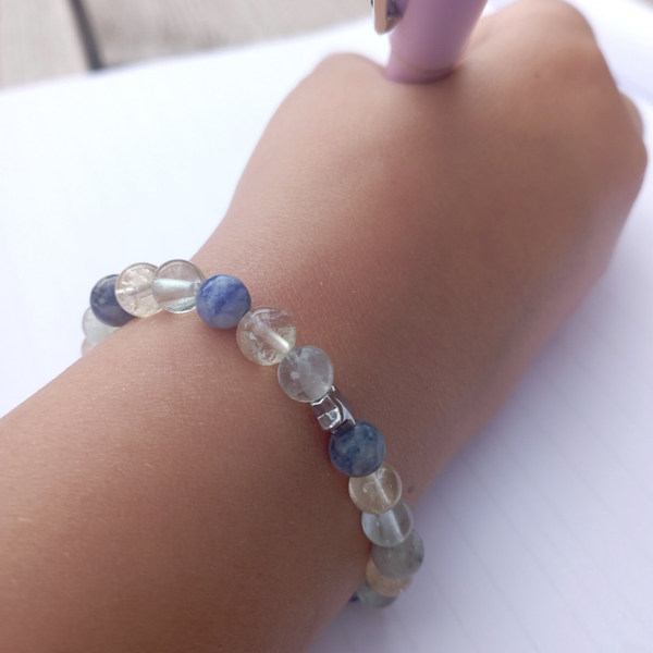 🌿Bracelet Enfant Année Scolaire sereine -Bijou anti-stress en pierres naturelles pour aider votre enfant à l'école. Version 1🌿