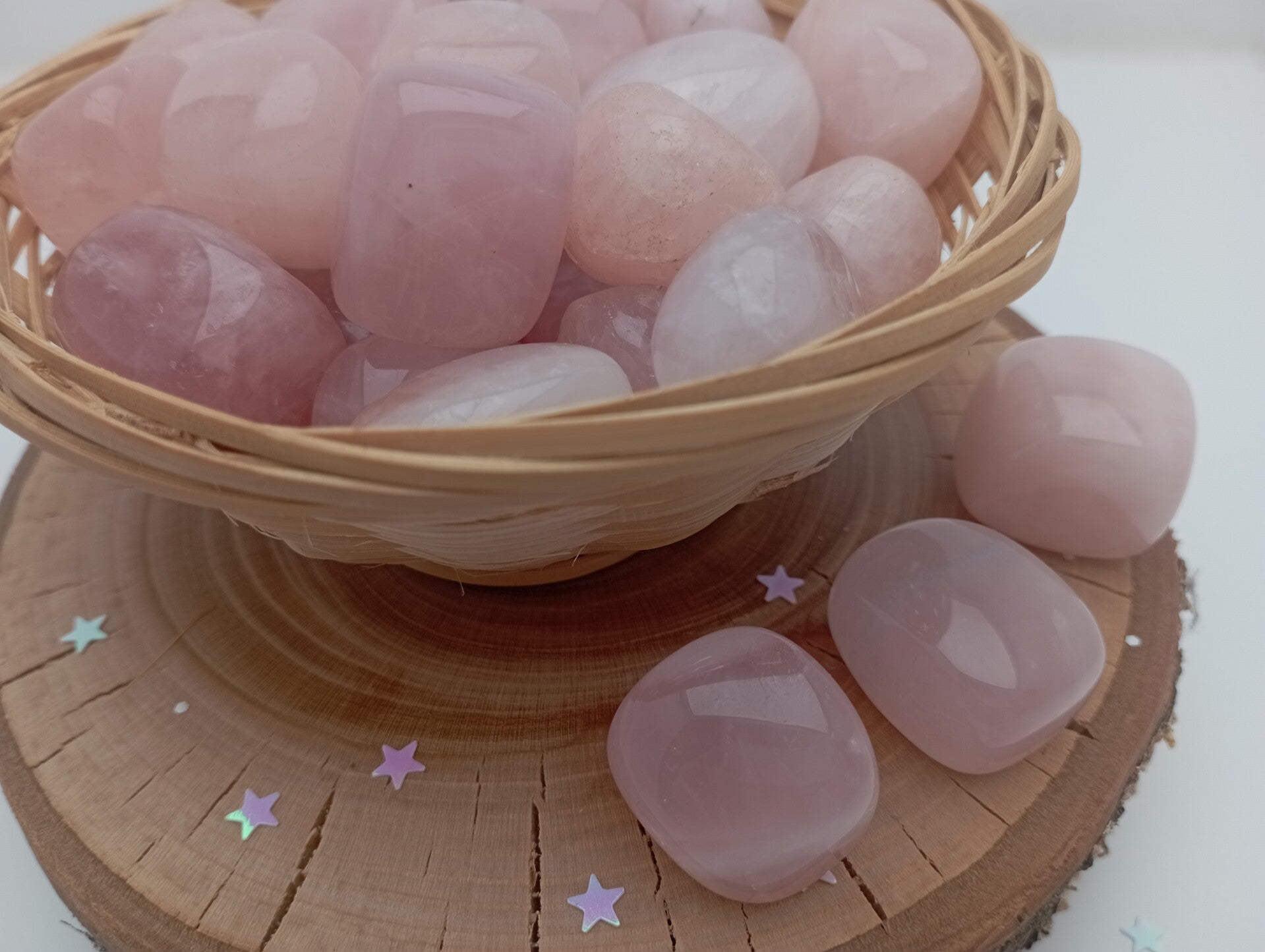 🌿 Quartz rose en Pierre roulée - Amour- douceur- sommeil paisible🌿