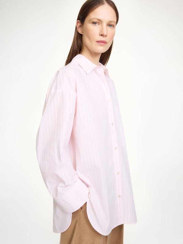 BY MALENE BIRGER DERRIS BLOUSE CHALK PINK STRIPE