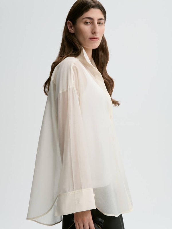 BY MALENE BIRGER DERRIS SILK ORGANZA SHIRT SOFT BEIGE
