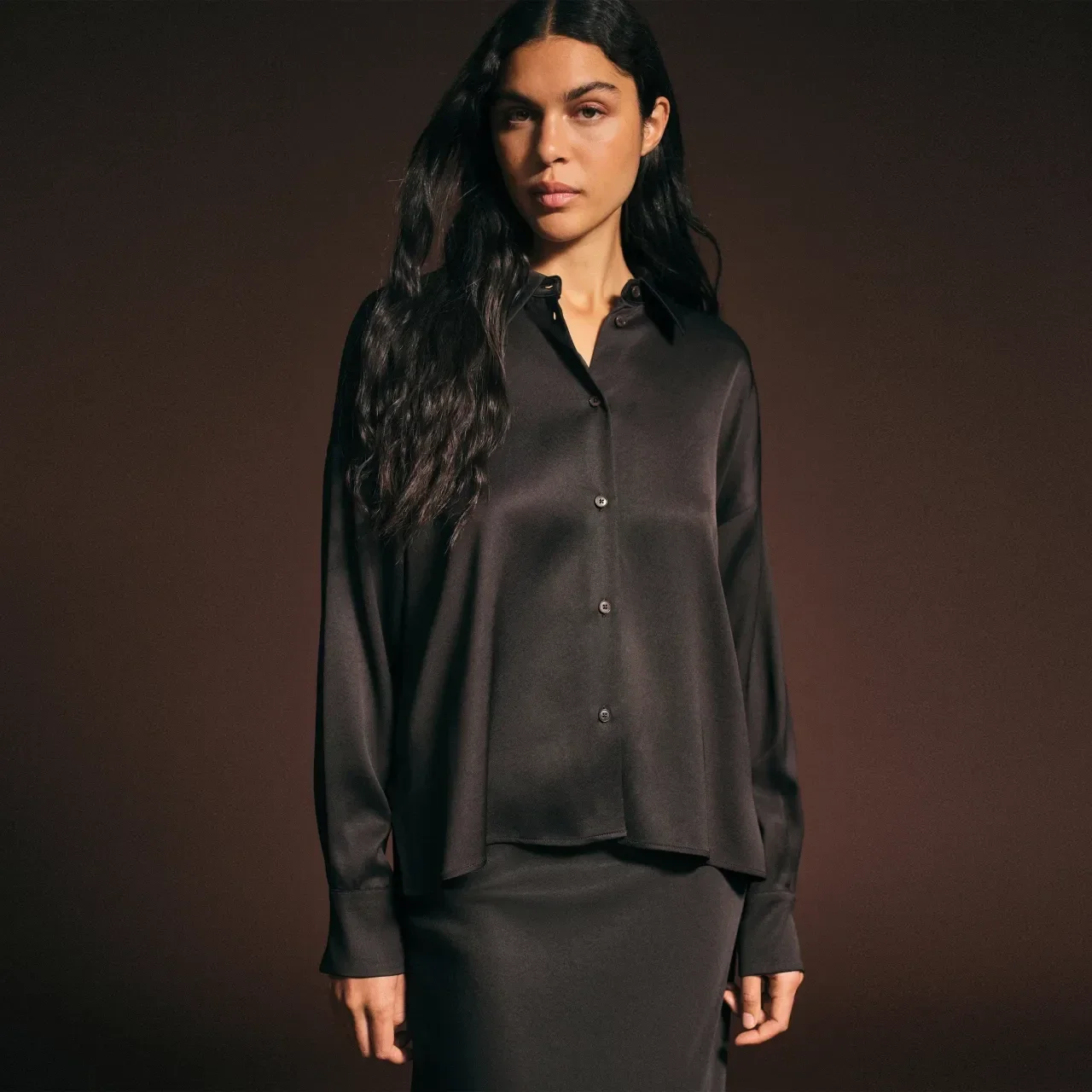 DRYKORN CLOELIA BLOUSE DARK CHOCOLATE