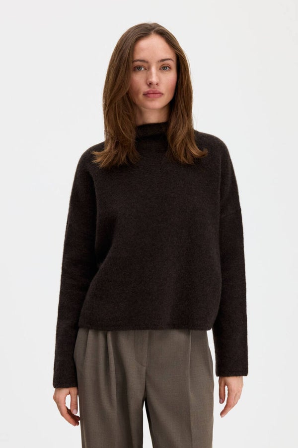 FILIPPA K MIKA YAK FUNNELNECK SWEATER GOLDEN BROWN