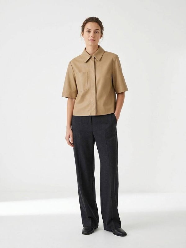 GOOSECRAFT BODIE BLOUSE LIGHT SAND