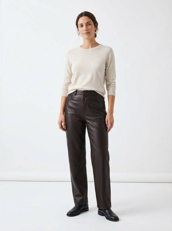 GOOSECRAFT PENNY PANTS DARK BROWN
