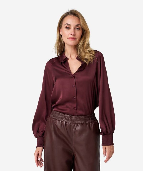 IBANA TYNA BLOUSE BURGUNDY