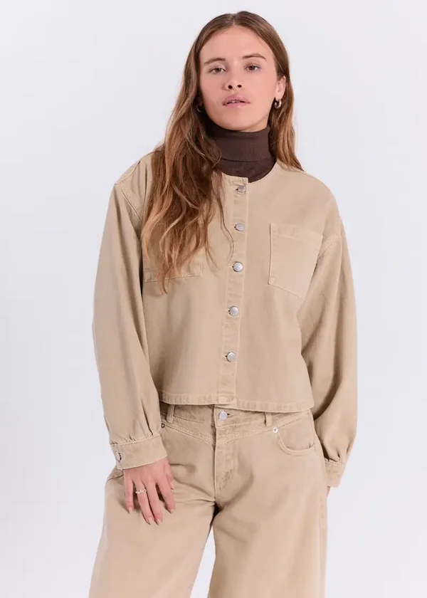 NORR EVELYNA DENIM SHIRT BEIGE WASH