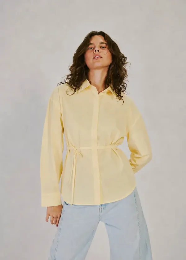 NORR FRASER PADDED SHIRT LIGHT YELLOW