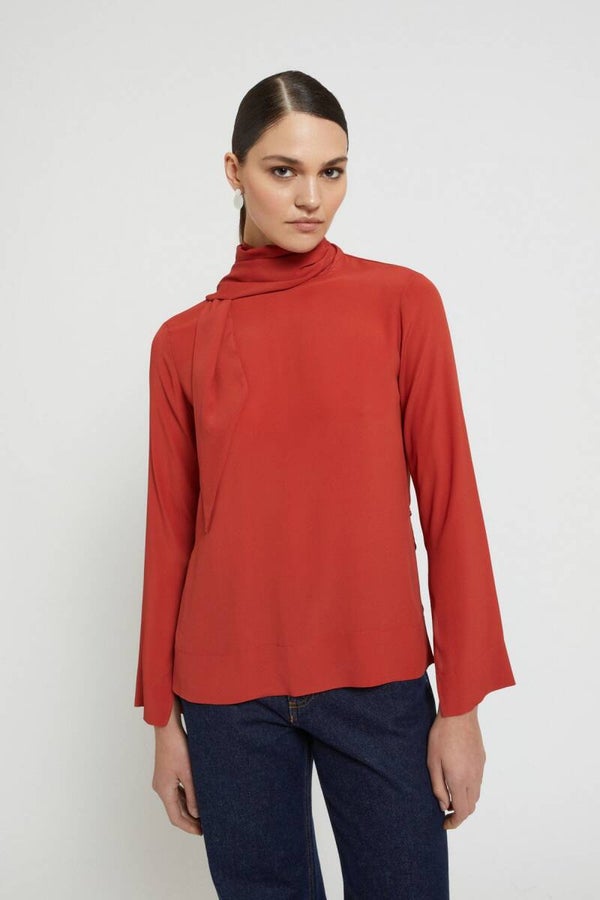 OTTOD'AME FLOWY BLOUSE ARAGOSTA