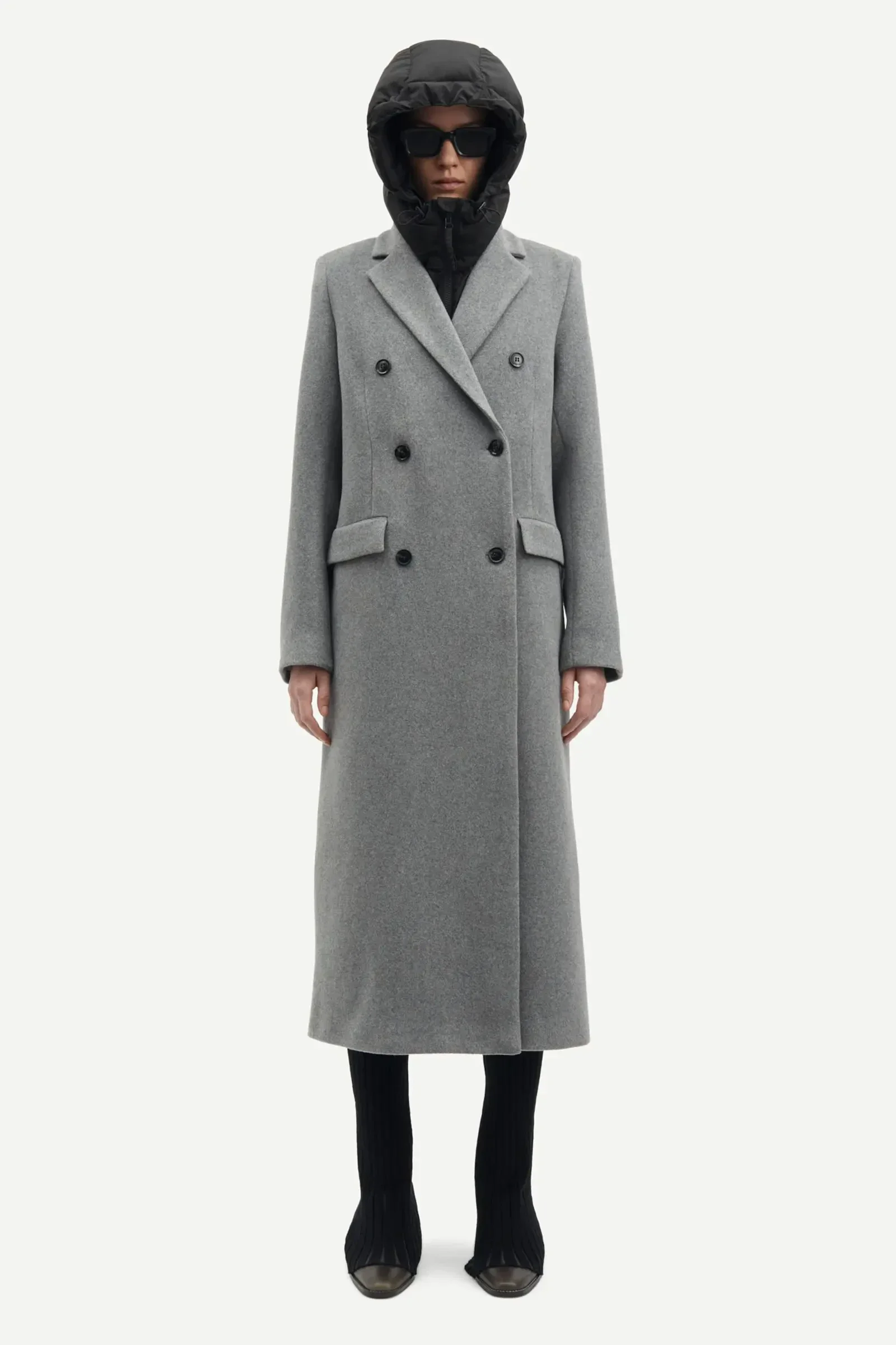 SAMSØE SAMSØE FALCON COAT GREY MELANGE
