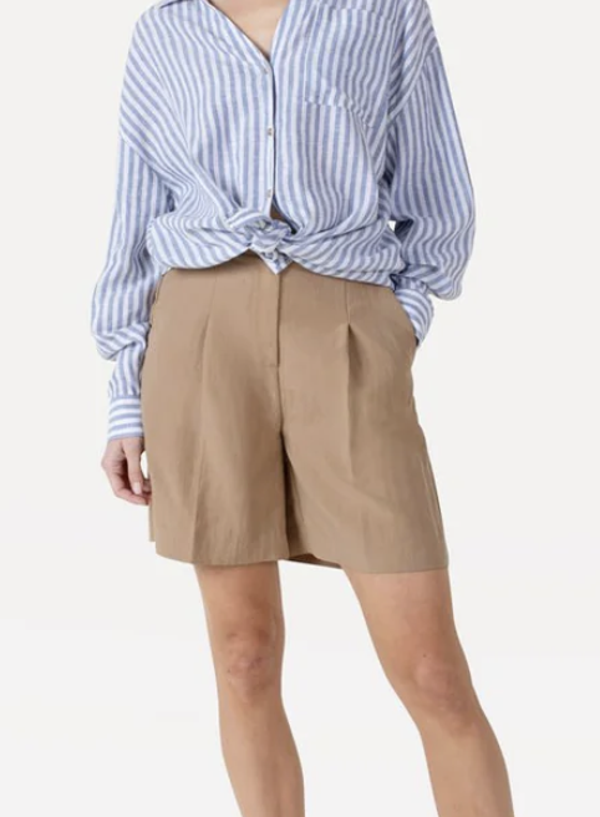 ANOTHER LABEL MOORE PLEATED SHORTS CARTOUCHE