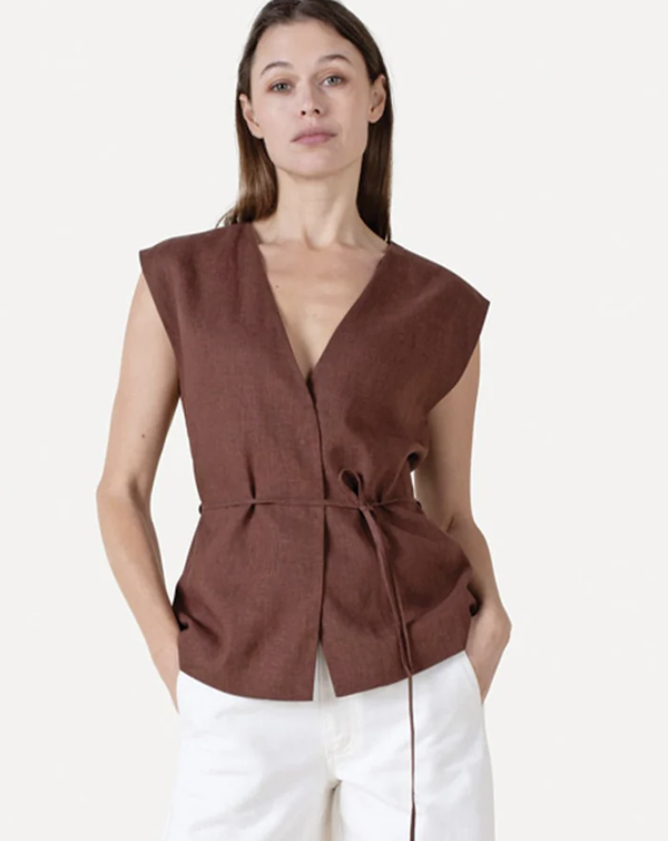 ANOTHER LABEL REBECCA BLAZER CHOCOLATE FONDANT