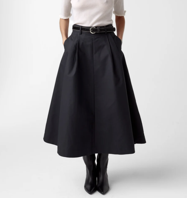 CHRISTIAN AKS ANNA COTTON SKIRT BLACK
