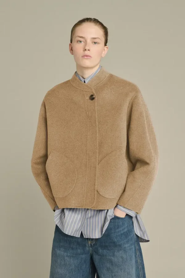 SOEUR WINDSOR COAT CAMEL CASHMERE
