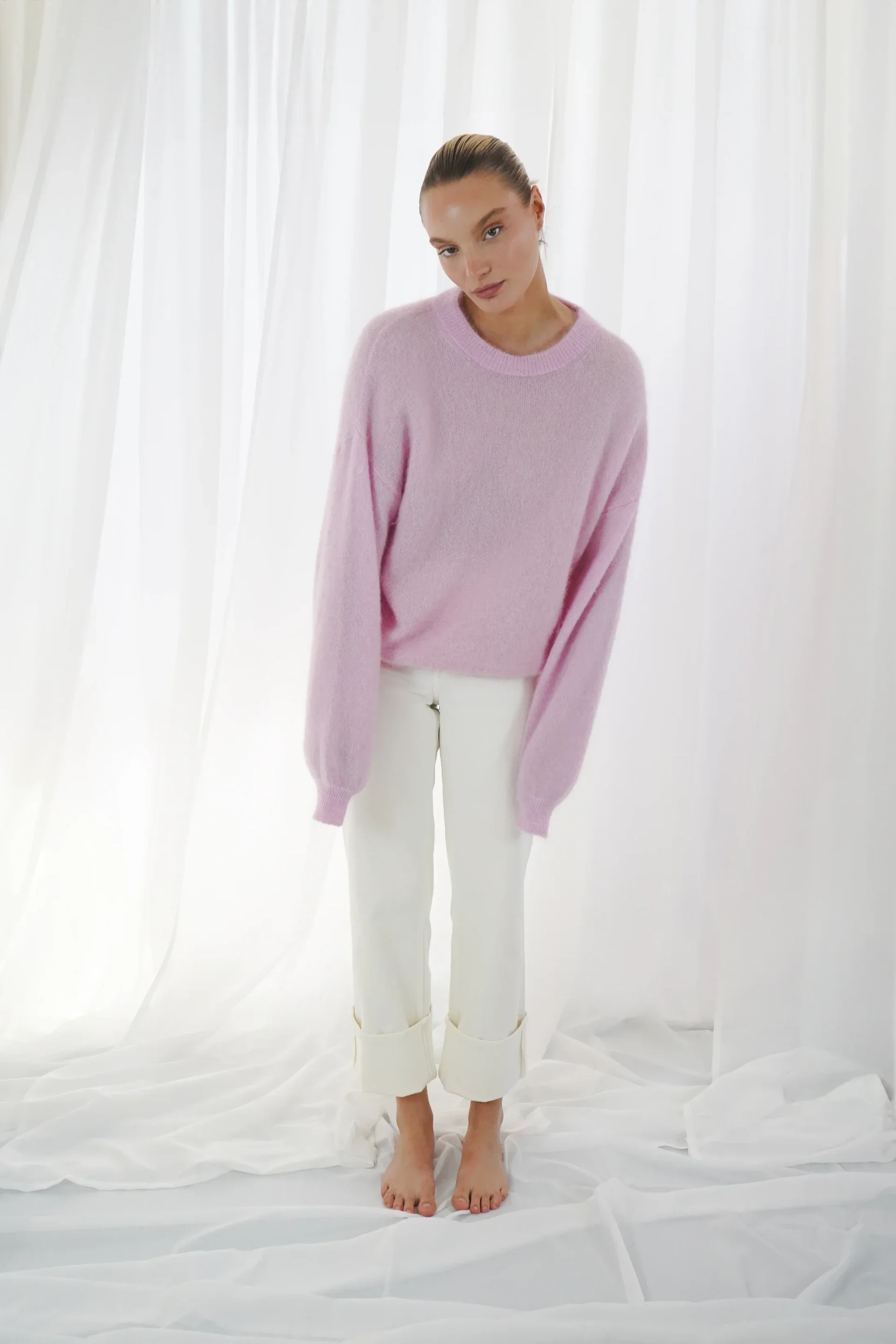 TWNS THE LABEL THORNTON KNIT BUBBLEGUM