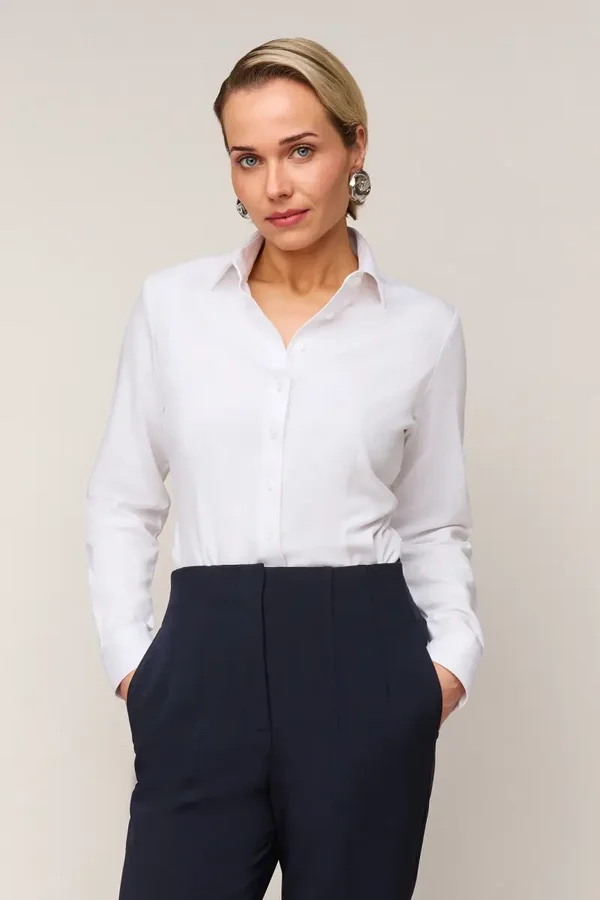 VANDER AMSTERDAM SLIM FIT BLOUSE WHITE
