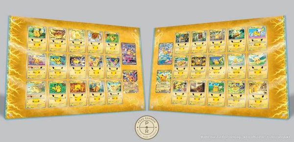 Alle Pikachus (30 Jahre Set) - Kartenrahmen mit erweitertem Artwork (2 Rahmen)