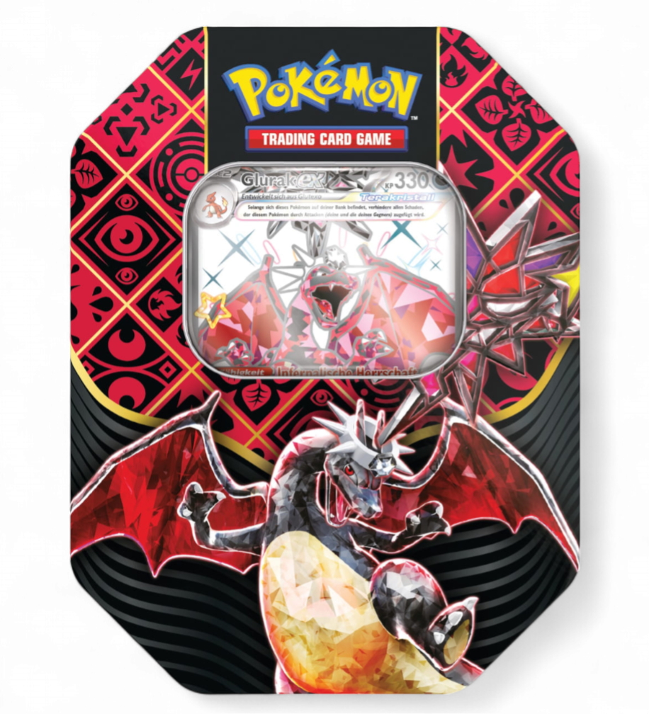 Pokemon Paldeas Schicksale Glurak ex Tin Box DE