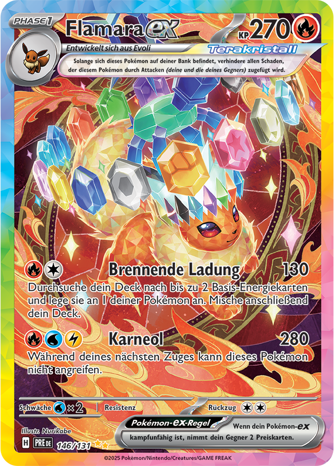 Flamara ex (PRE 146) AltArt Karte - Prismatische Entwicklungen