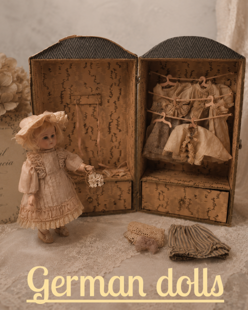 antique German dolls for sale, charakterdolls such as mein liebling and girl dolls