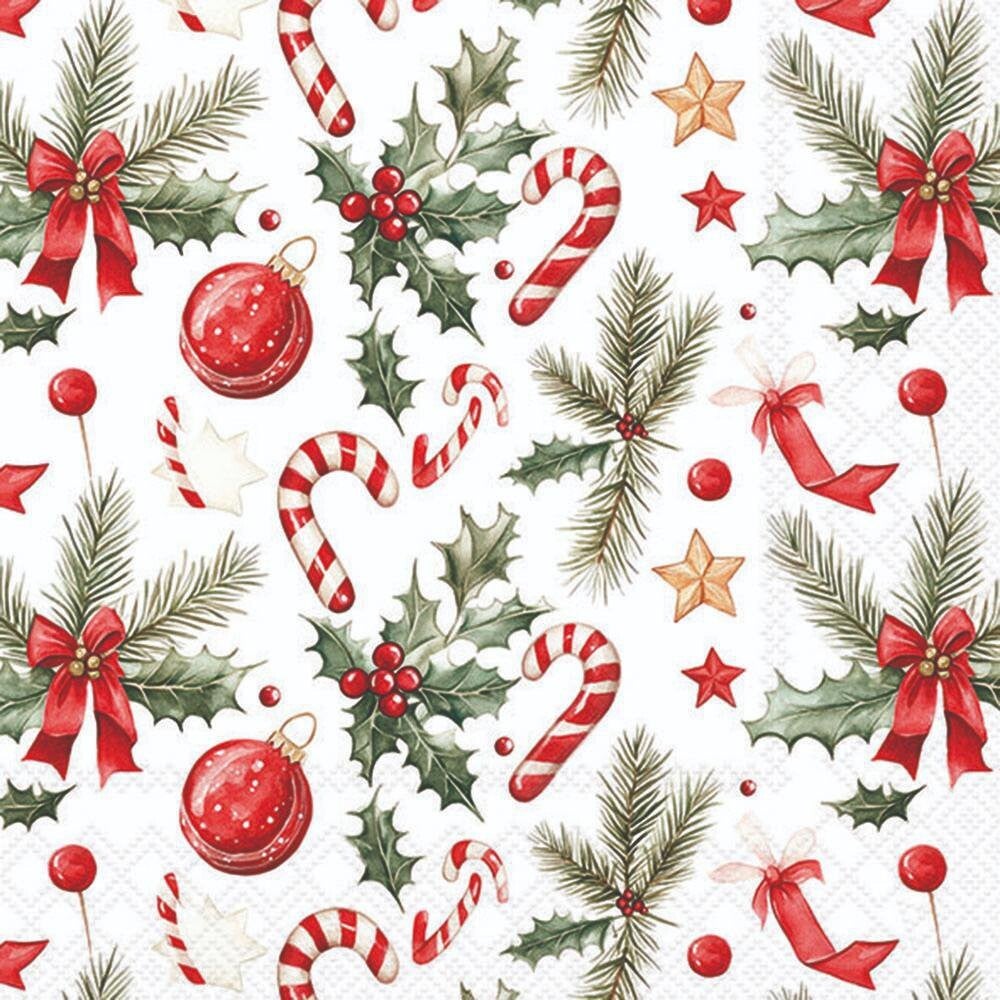 Servetten 33x33 cm - Christmas elements
