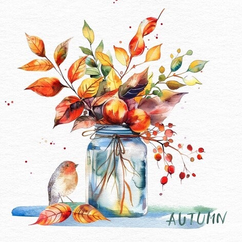 Servetten 33x33 cm - Ramo de Otono