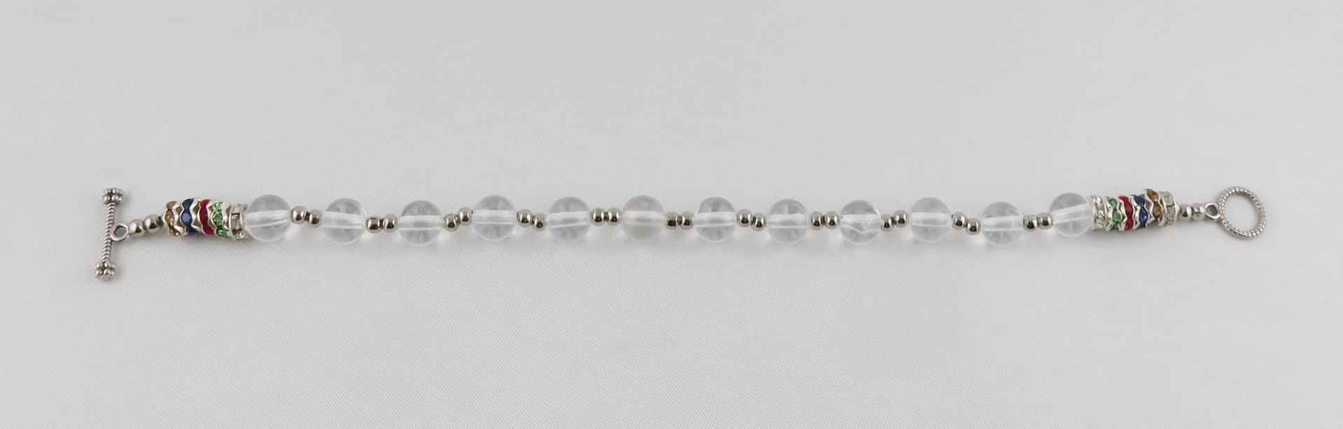 Acrylperlenarmband mit Strass-Perlen