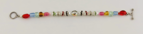 Acrylperlen-Armband mit Böhmischer Glasperle
