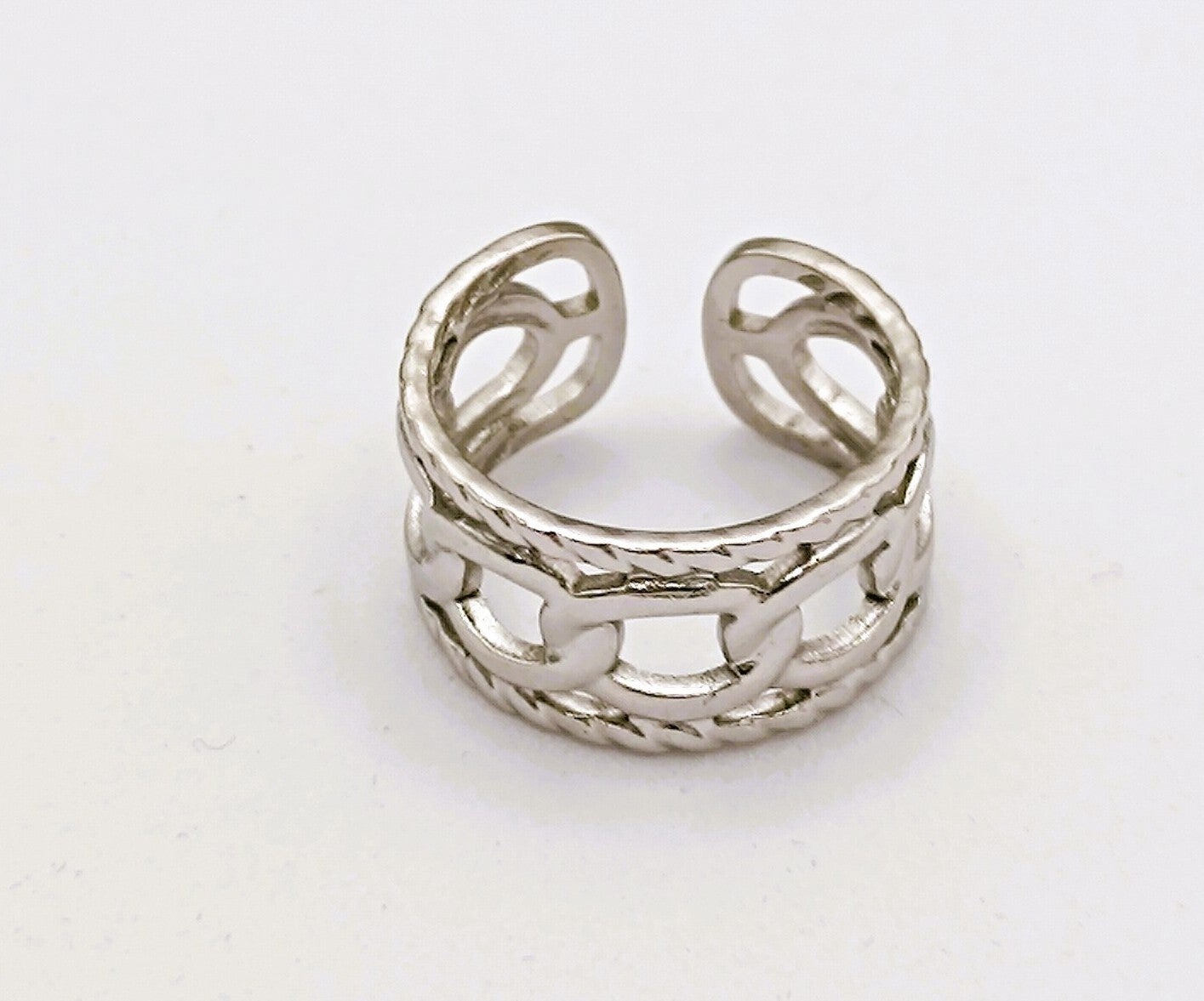 Edelstahlring 17 mm offen