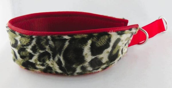 Lederhalsband mit Fellborte