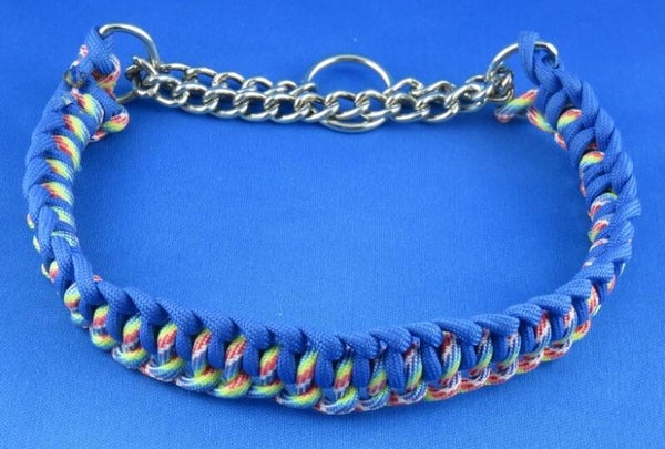 Paracord-Halsband blau