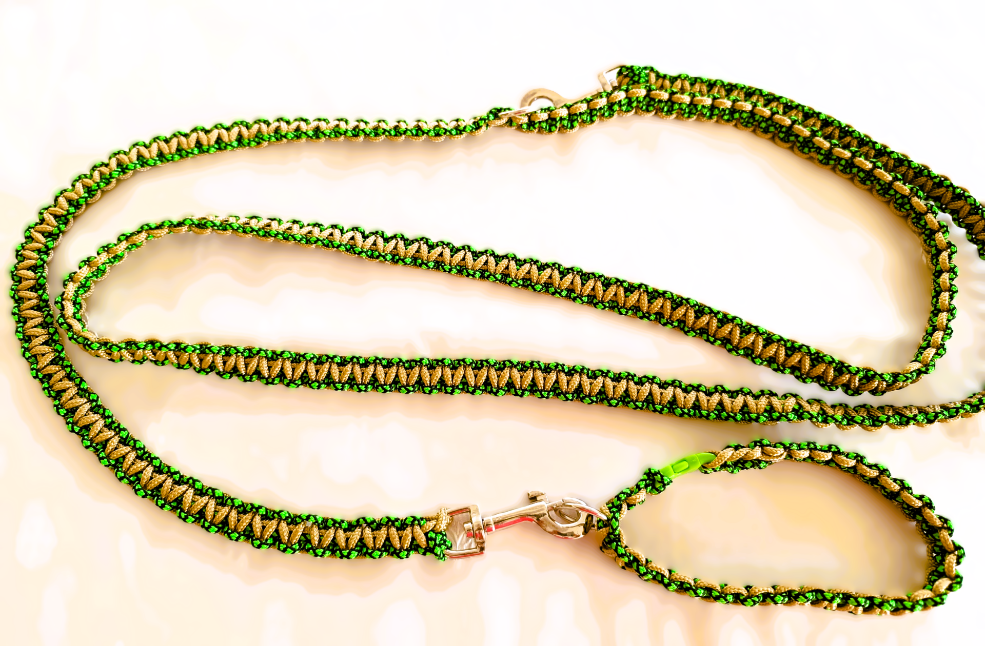 Paracord-Leinenset grün-gold