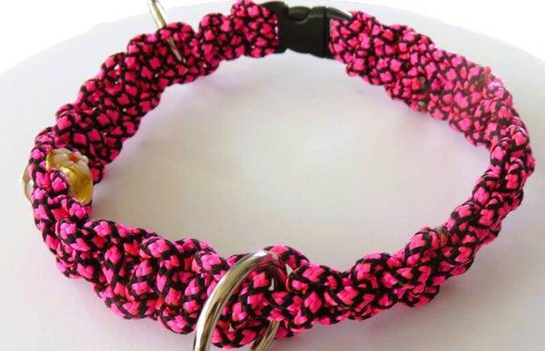 Halsband Paracord neon-pink