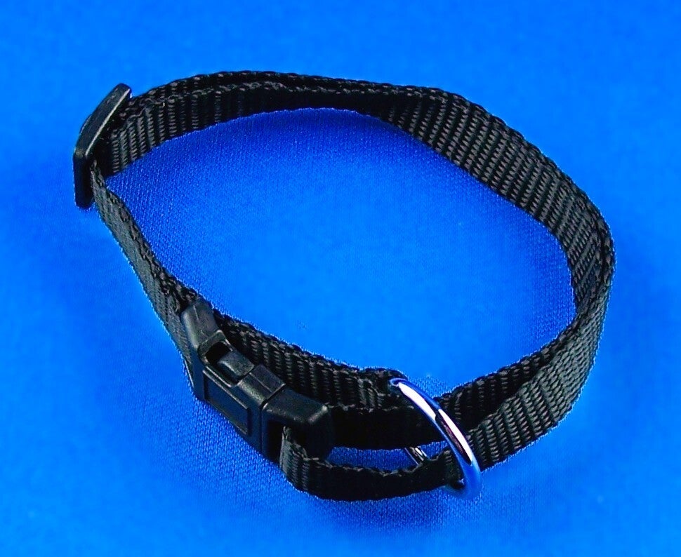 Halsband-Nylon 30 - 45 cm schwarz