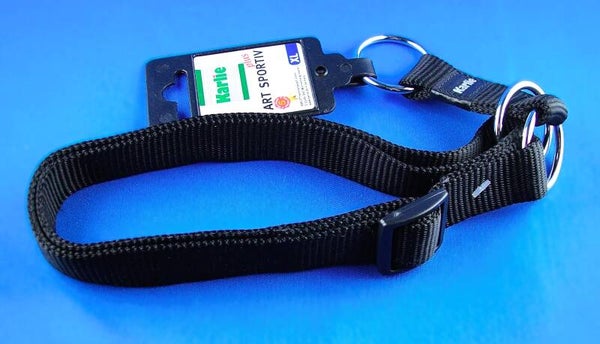 Nylonhalsband mit Stop schwarz