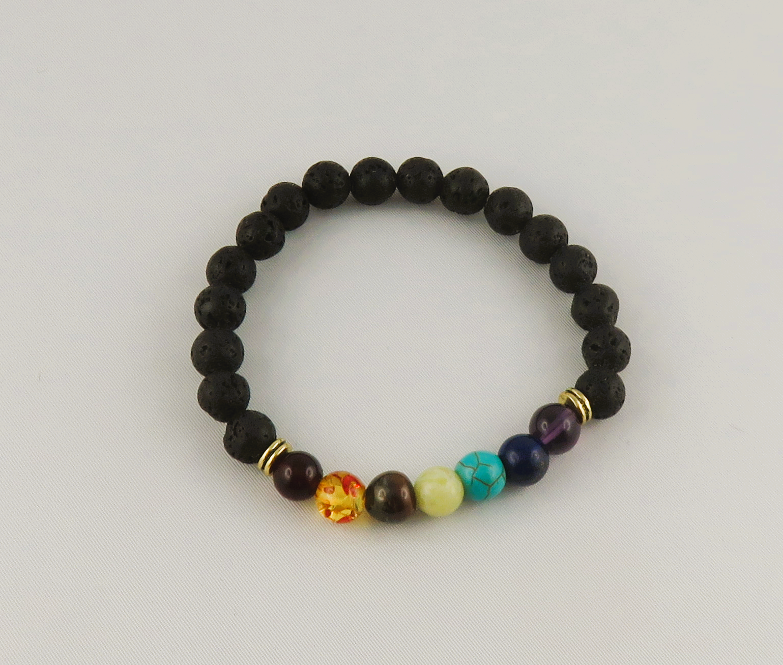 Lava-Edelsteinarmband