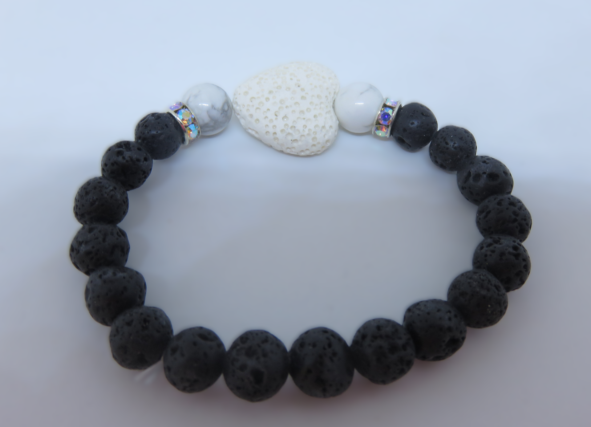Lavastein-Armband Pelelith-Herz